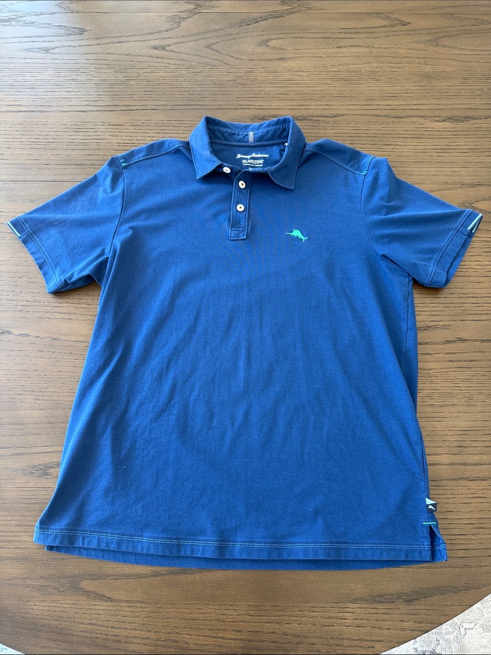Tommy Bahama 2.0 Island Zone Polo Shirt with Green Embroidered Marlin Logo.